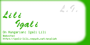 lili igali business card